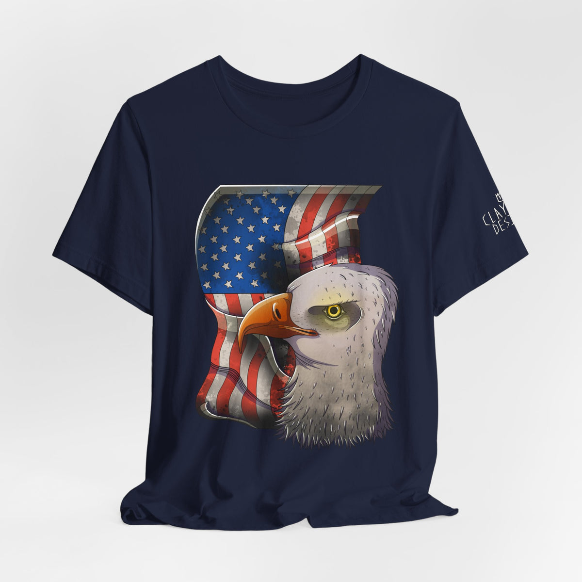 Bella+Canvas Unisex Jersey Short Sleeve Tee with print on sleeve