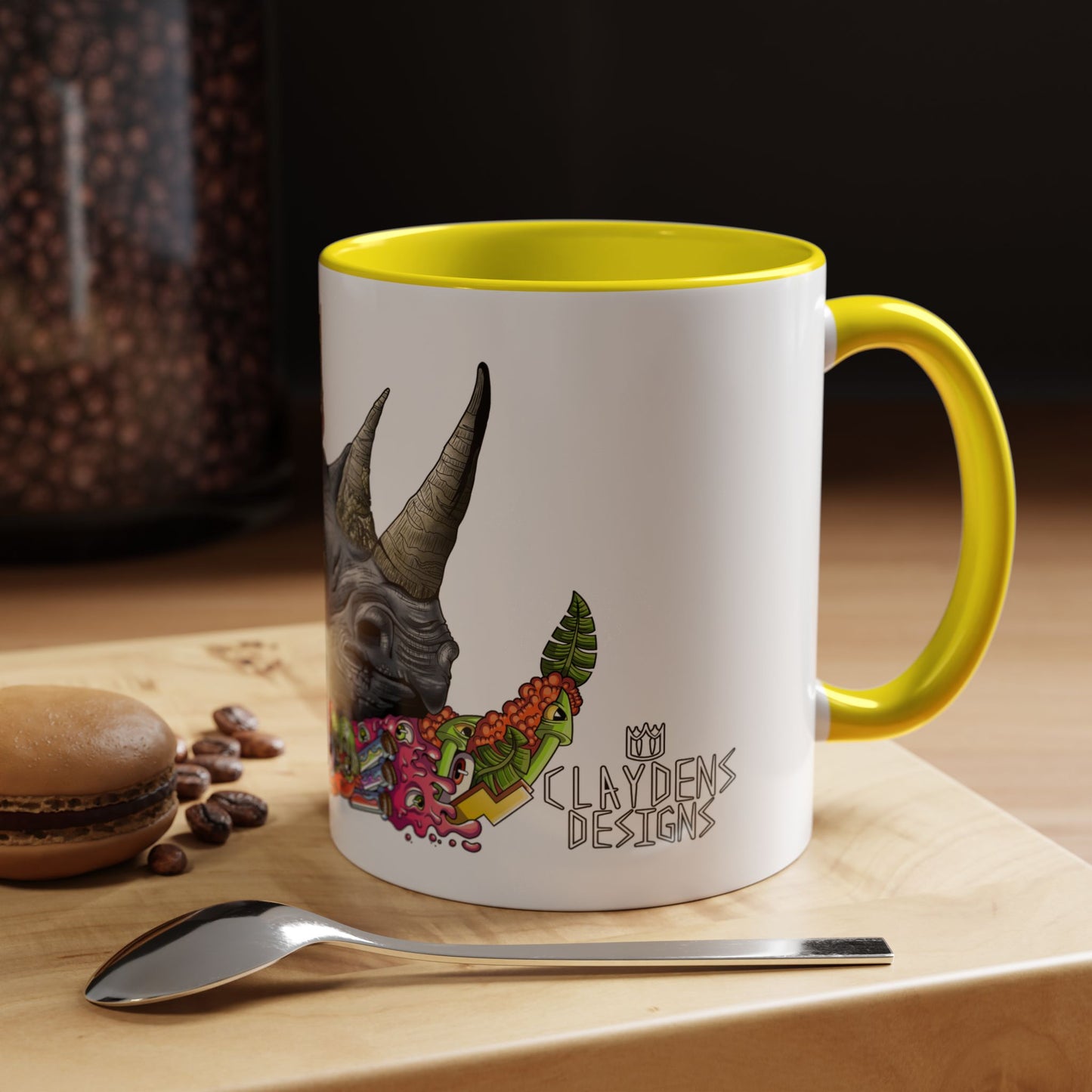 Accent Coffee Mug-Doodle Rhino