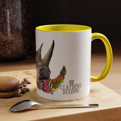 Accent Coffee Mug-Doodle Rhino