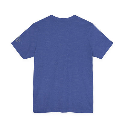 Bella+Canvas Unisex Jersey Short Sleeve Tee with print on sleeve