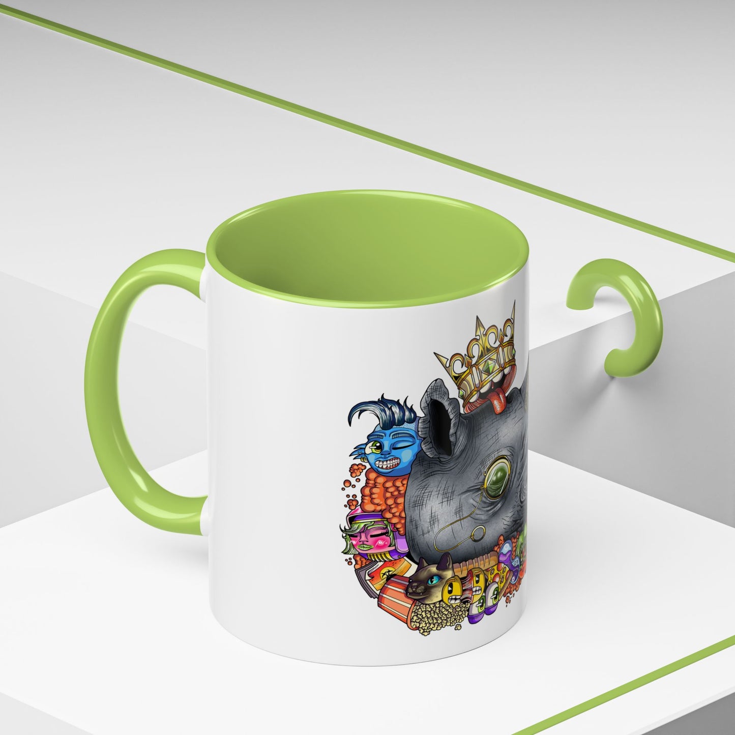Accent Coffee Mug-Doodle Rhino