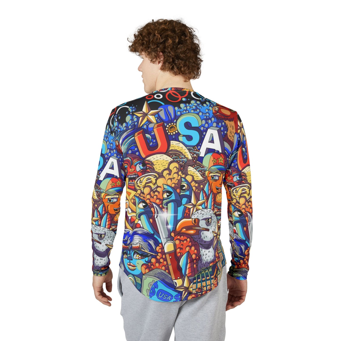 Men's UV Protection Long Sleeve Shirt-USA