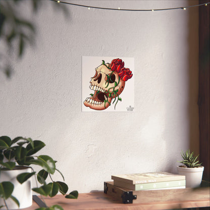 Rose Skull Poster