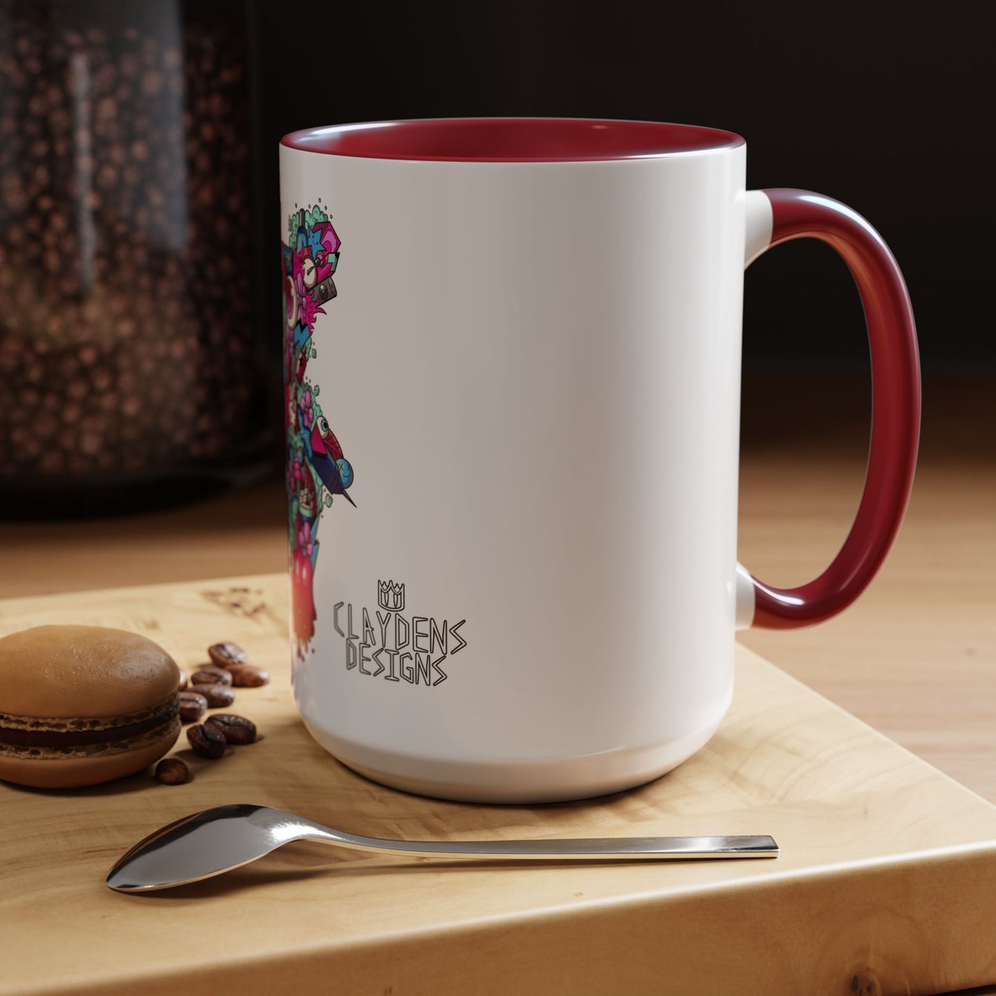 Accent Coffee Mug-Doodle Teddy