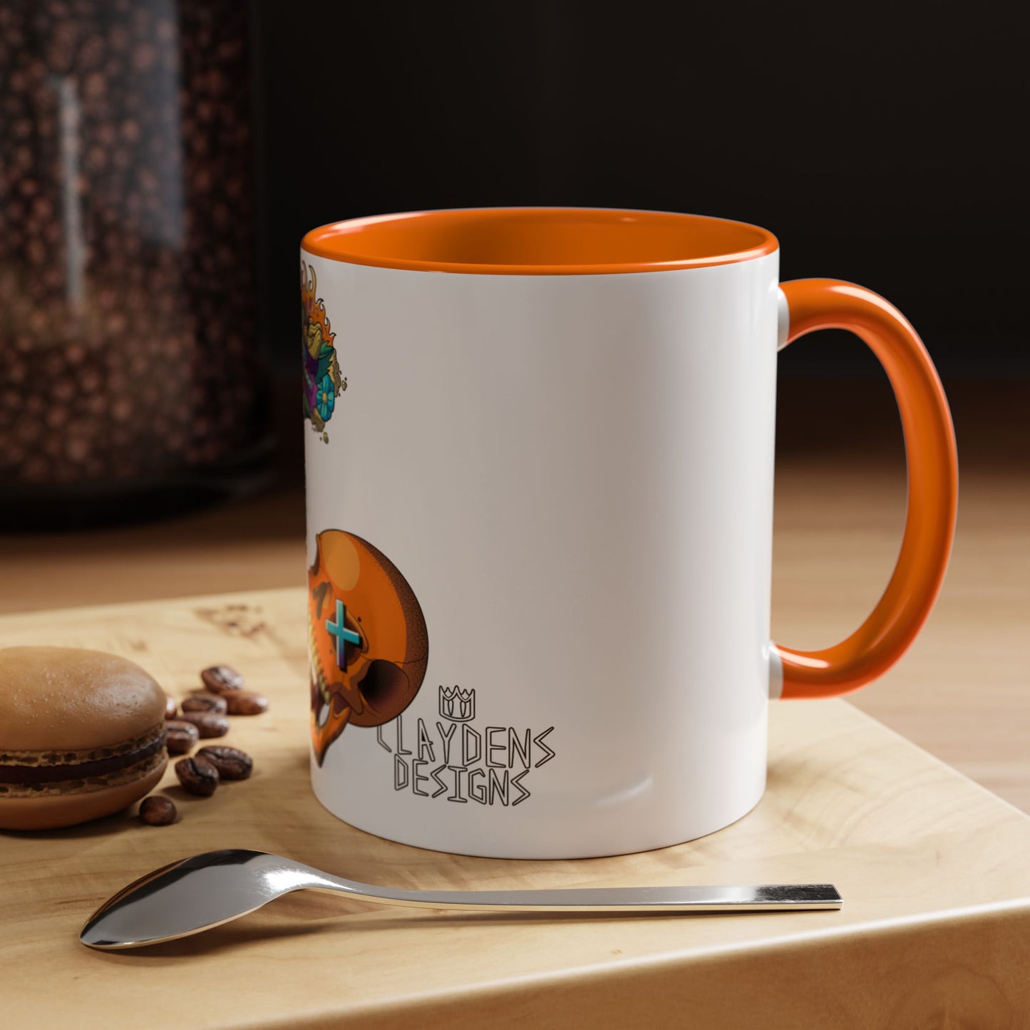 Accent Coffee Mug-Doodle Skull
