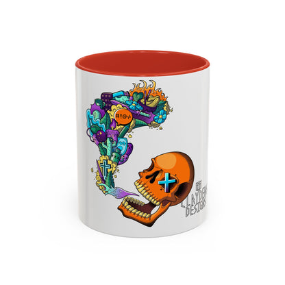 Accent Coffee Mug-Doodle Skull