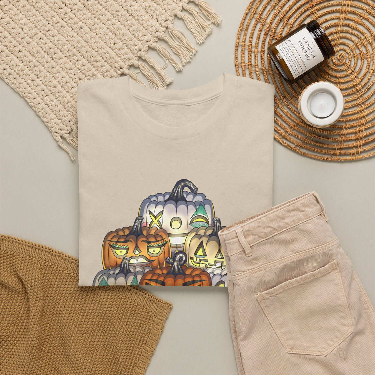 Halloween Pumpkin Unisex Heavy Cotton Tee