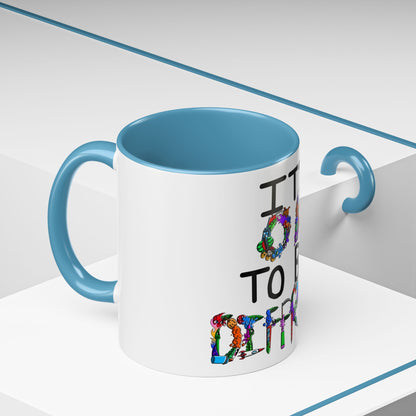 Accent Coffee Mug-Doodle It's OK to be Different