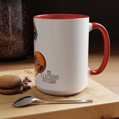 Accent Coffee Mug-Doodle Skull