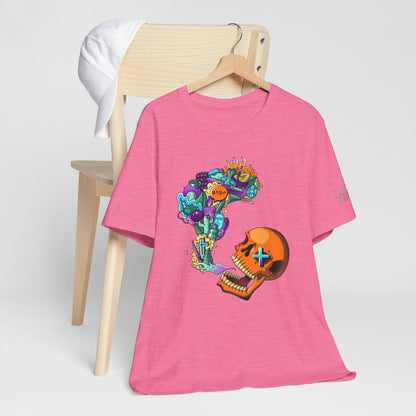 Unisex Jersey Short Sleeve Tee-Doodle Skull