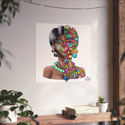 Doodle Girl Poster