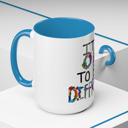 Accent Coffee Mug-Doodle It's OK to be Different