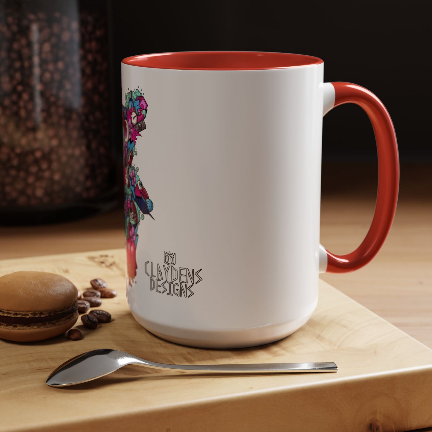 Accent Coffee Mug-Doodle Teddy