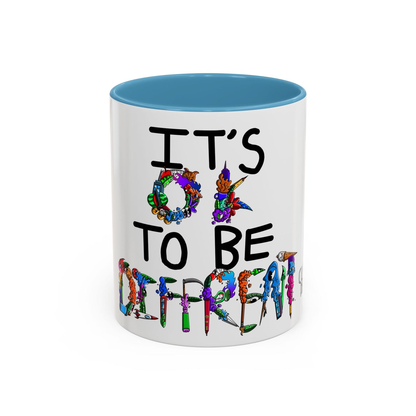 Accent Coffee Mug-Doodle It's OK to be Different