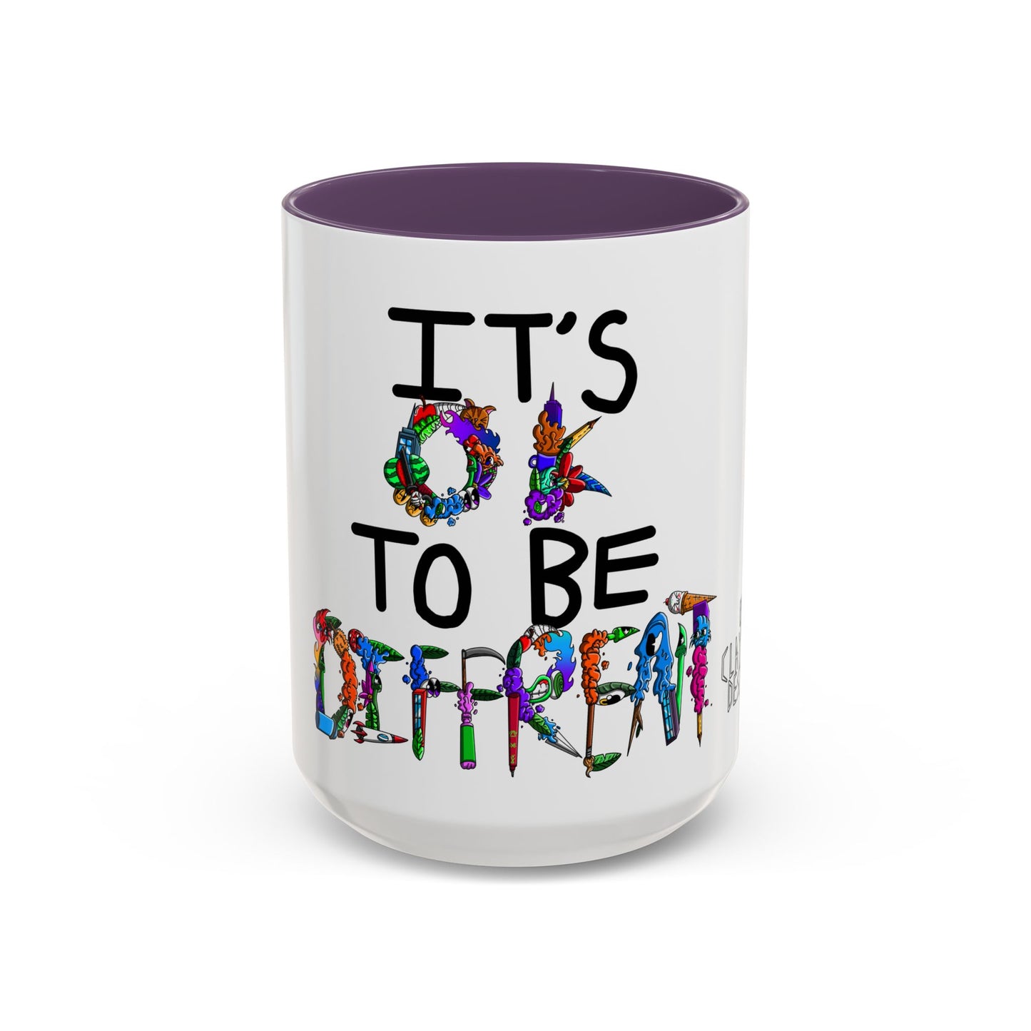 Accent Coffee Mug-Doodle It's OK to be Different