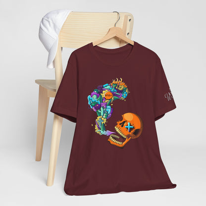 Unisex Jersey Short Sleeve Tee-Doodle Skull
