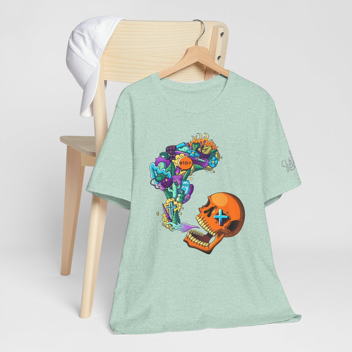 Unisex Jersey Short Sleeve Tee-Doodle Skull
