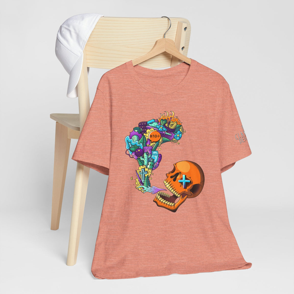 Unisex Jersey Short Sleeve Tee-Doodle Skull