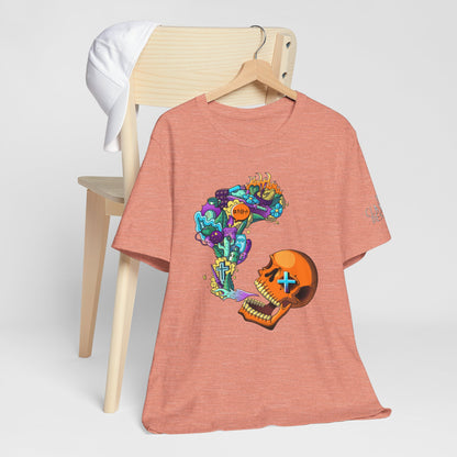 Unisex Jersey Short Sleeve Tee-Doodle Skull