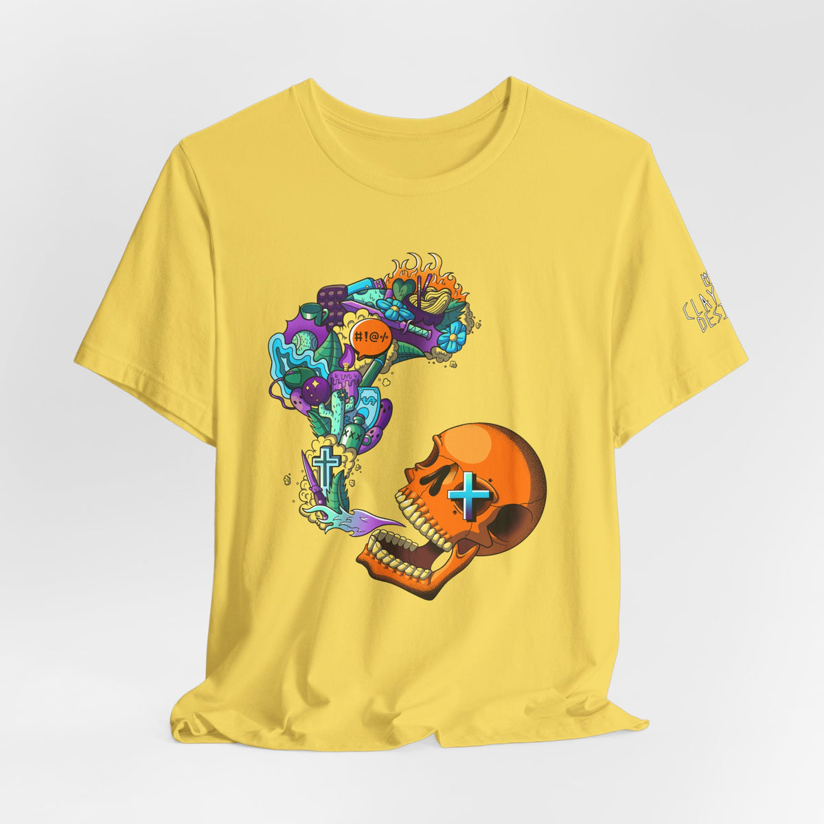 Unisex Jersey Short Sleeve Tee-Doodle Skull