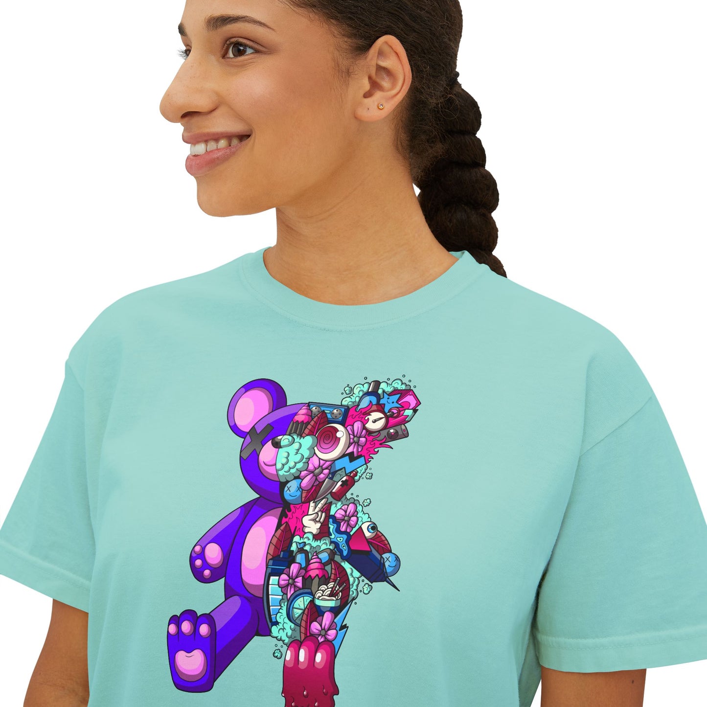 Women's Boxy Tee-Doodle Teddy