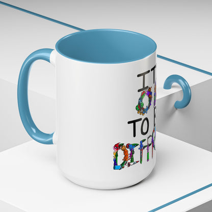 Accent Coffee Mug-Doodle It's OK to be Different