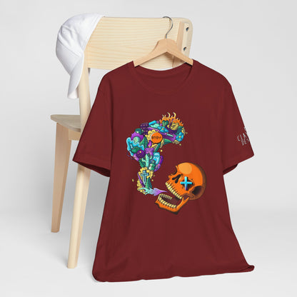 Unisex Jersey Short Sleeve Tee-Doodle Skull
