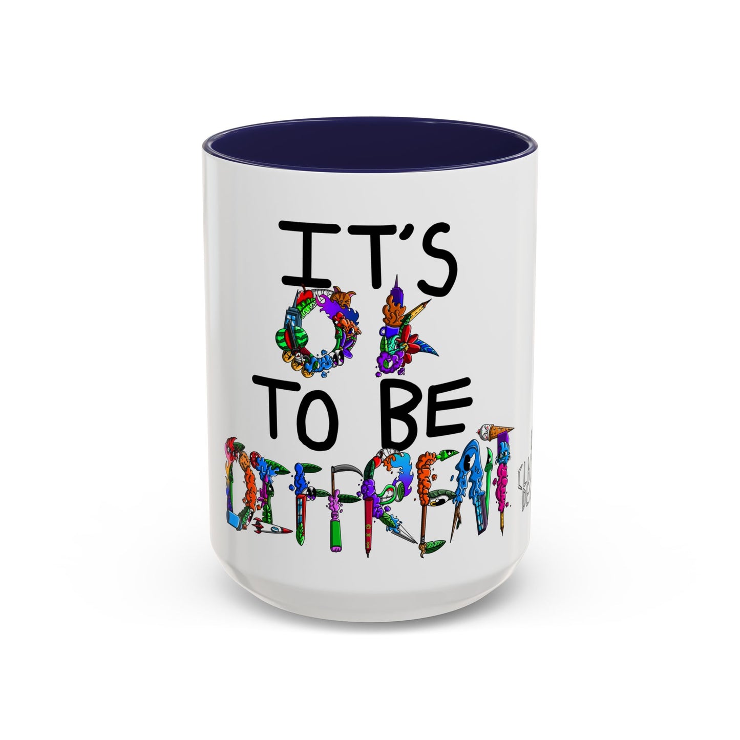 Accent Coffee Mug-Doodle It's OK to be Different