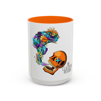 Accent Coffee Mug-Doodle Skull
