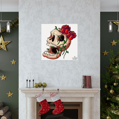Rose Skull Poster
