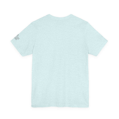 Bella+Canvas Unisex Jersey Short Sleeve Tee with print on sleeve