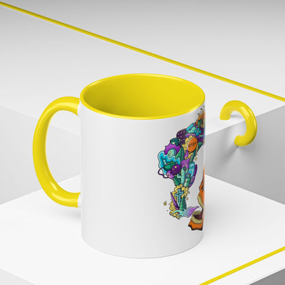 Accent Coffee Mug-Doodle Skull