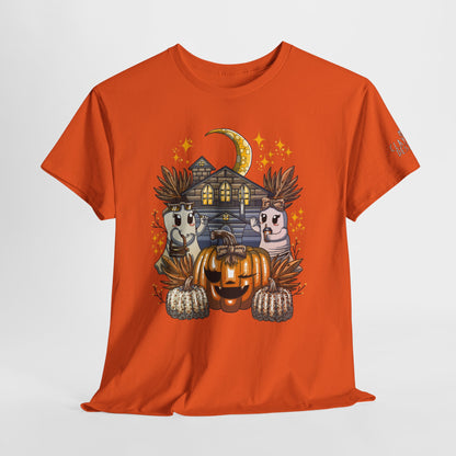 Adult Halloween Pumpkin Unisex Heavy Cotton Tee