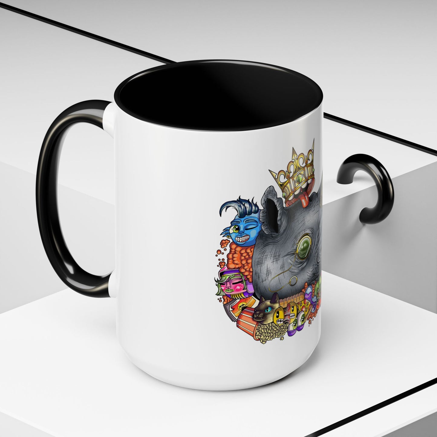 Accent Coffee Mug-Doodle Rhino