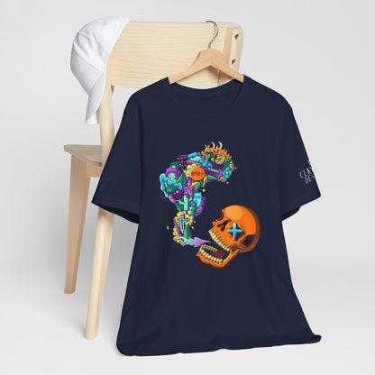 Unisex Jersey Short Sleeve Tee-Doodle Skull