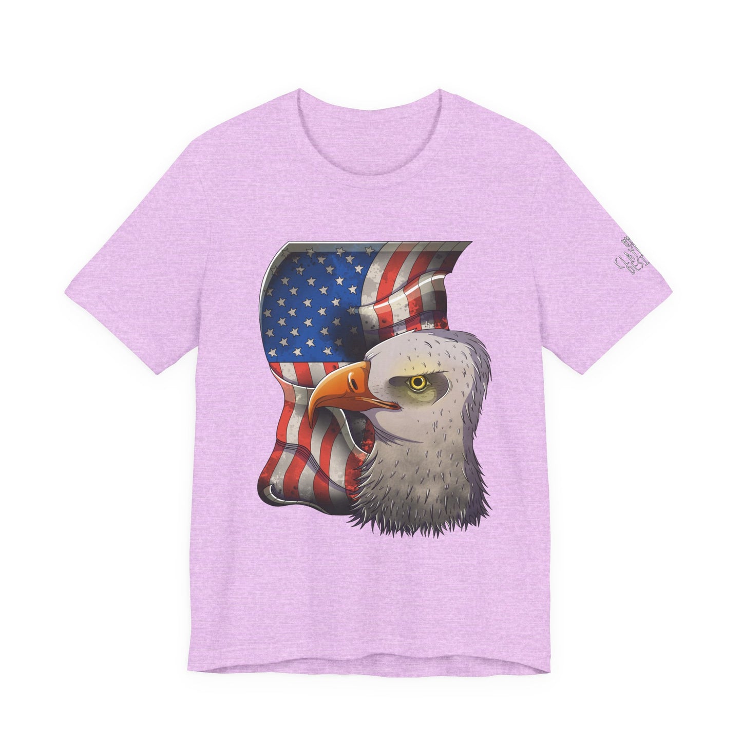 Bella+Canvas Unisex Jersey Short Sleeve Tee with print on sleeve