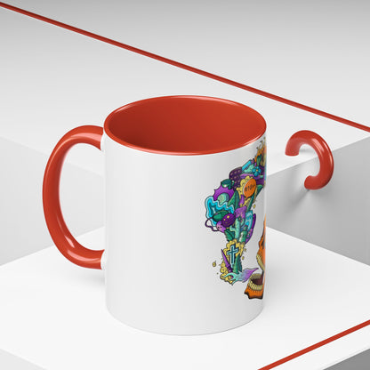 Accent Coffee Mug-Doodle Skull