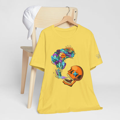 Unisex Jersey Short Sleeve Tee-Doodle Skull