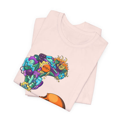 Unisex Jersey Short Sleeve Tee-Doodle Skull
