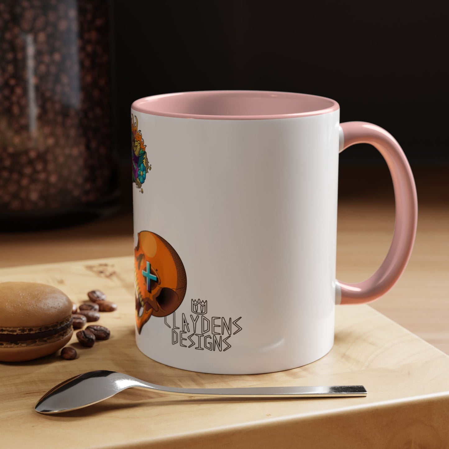 Accent Coffee Mug-Doodle Skull