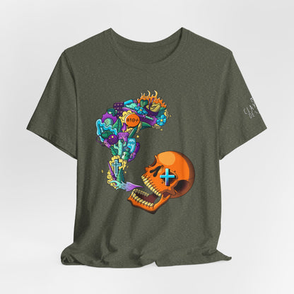 Unisex Jersey Short Sleeve Tee-Doodle Skull
