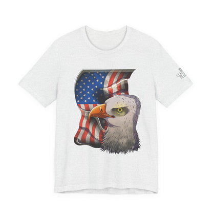 Bella+Canvas Unisex Jersey Short Sleeve Tee with print on sleeve