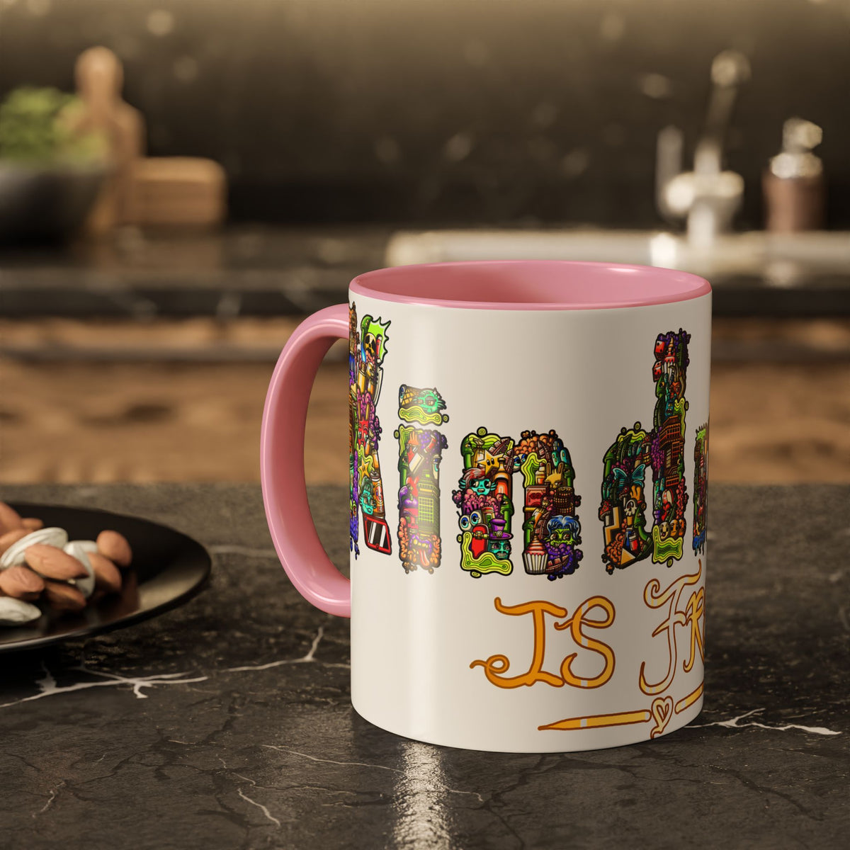 Kindness is Free Colorful Mugs (11oz, 15oz)