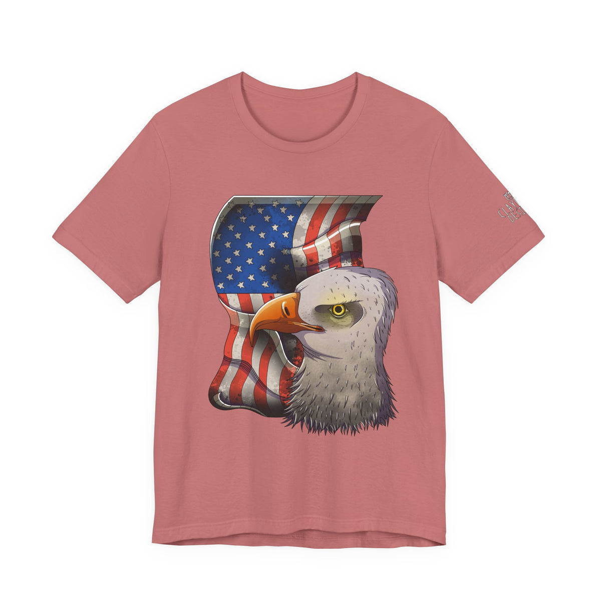 Bella+Canvas Unisex Jersey Short Sleeve Tee with print on sleeve