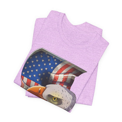 Bella+Canvas Unisex Jersey Short Sleeve Tee with print on sleeve