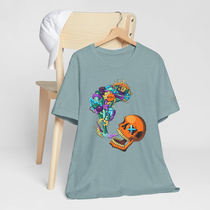 Unisex Jersey Short Sleeve Tee-Doodle Skull