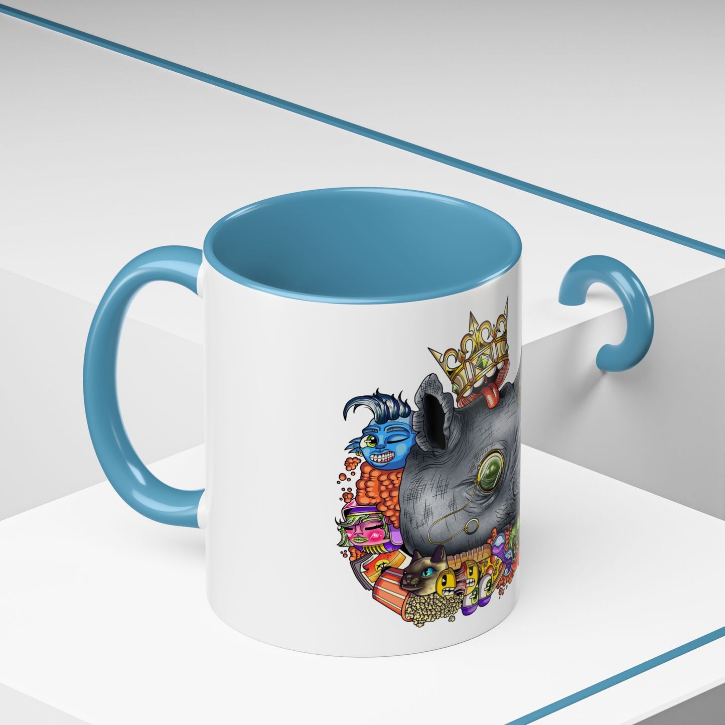 Accent Coffee Mug-Doodle Rhino