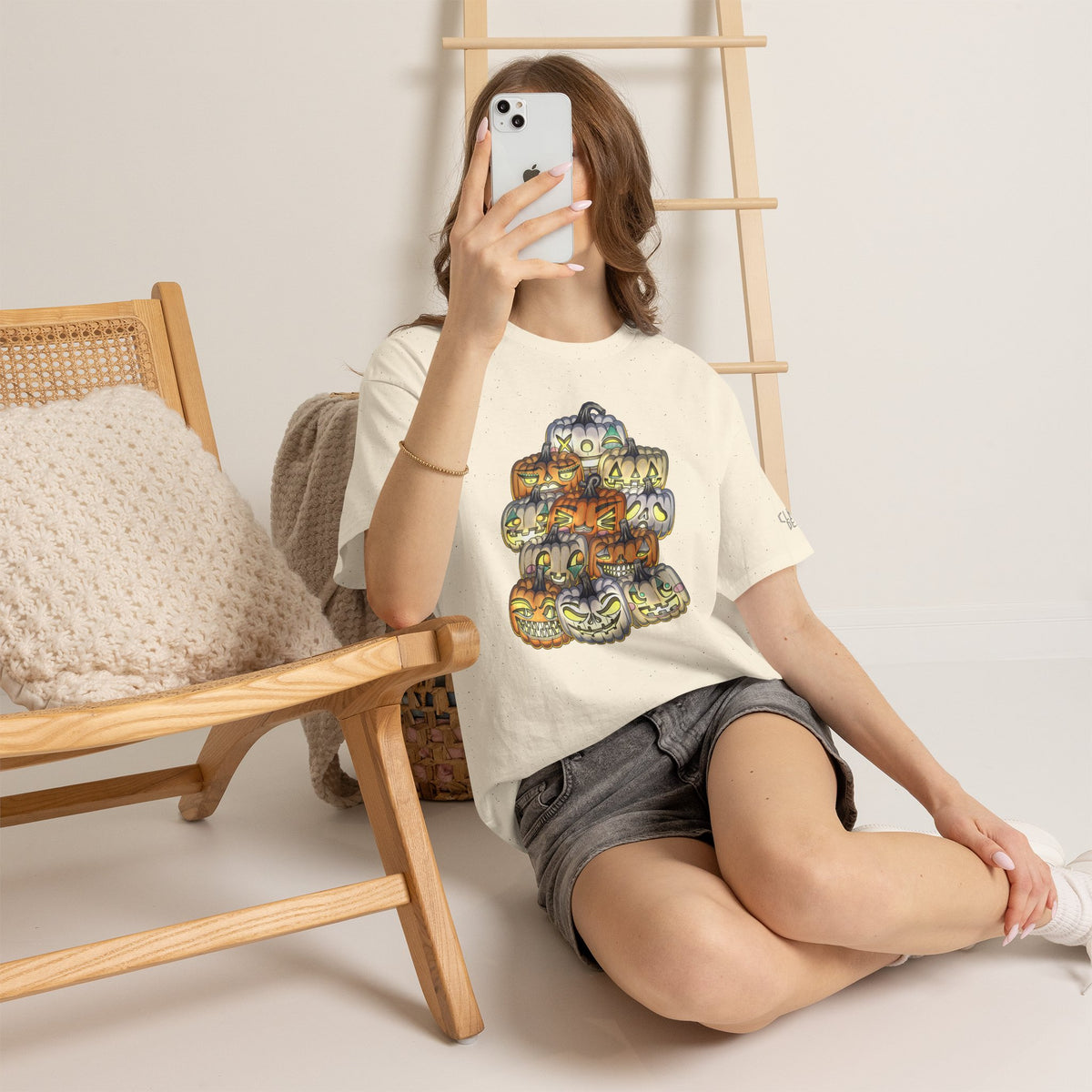 Halloween Pumpkin Unisex Heavy Cotton Tee