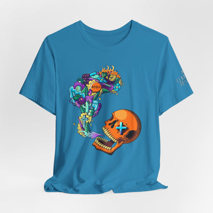 Unisex Jersey Short Sleeve Tee-Doodle Skull