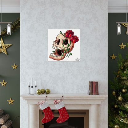 Rose Skull Poster